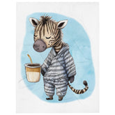 Sleepy Zebra 100% Polyester Soft Silk Touch Fabric Throw Blanket - Cozy, Durable and Adorable